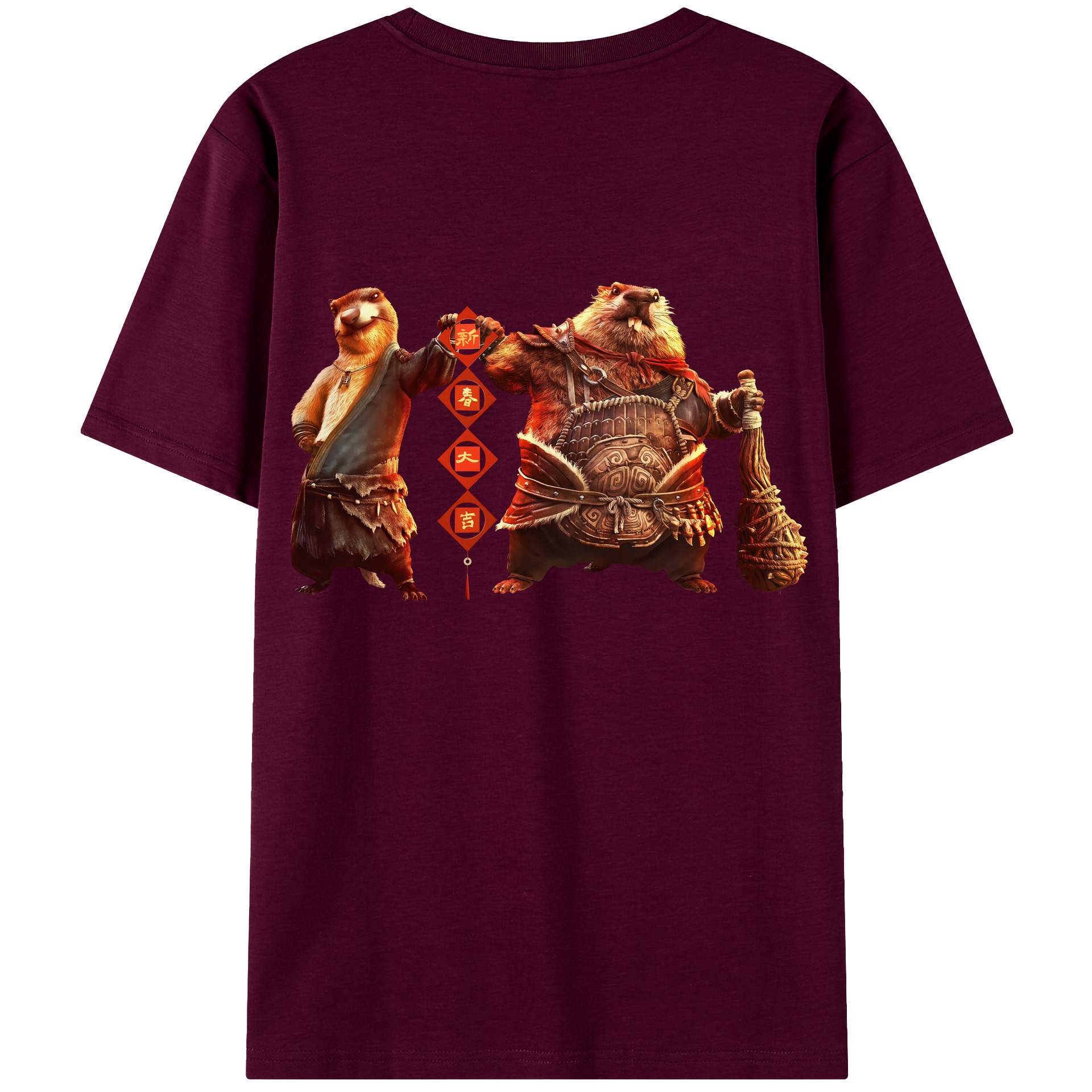 （画像用） Ne Zha 2 ナタ 魔童の大暴れ レディース半袖Tシャツ(バックプリント)